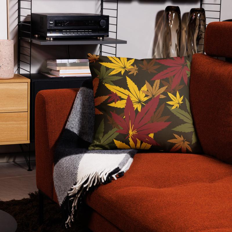 Autumnal Throw Pillow (Dark Brown)