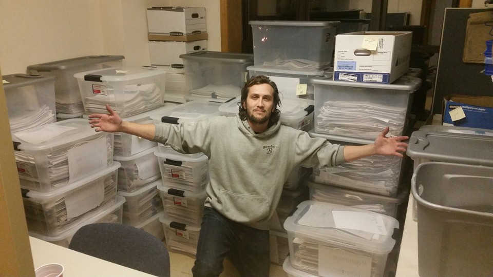 Schweich with petitions during the Maine legalization signature drive in 2016